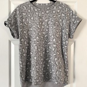 Tuff Athletics grey leopard print T-shirt, women’s size medium. New w/out tags.